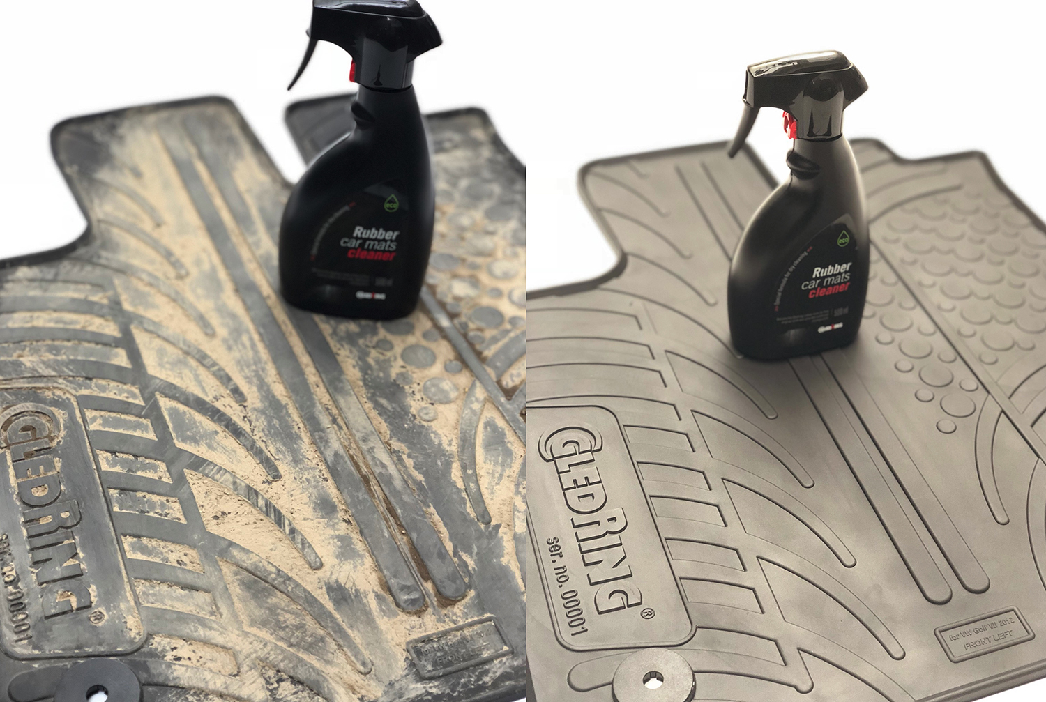 Design Gummi Fußmatten mit Audi Gummimatten Aroba Q8, 4 erhöhtem RSQ8 passend Farbe SQ8, passgenau 05.2018> Schwarz tlg Rand für Automatten 