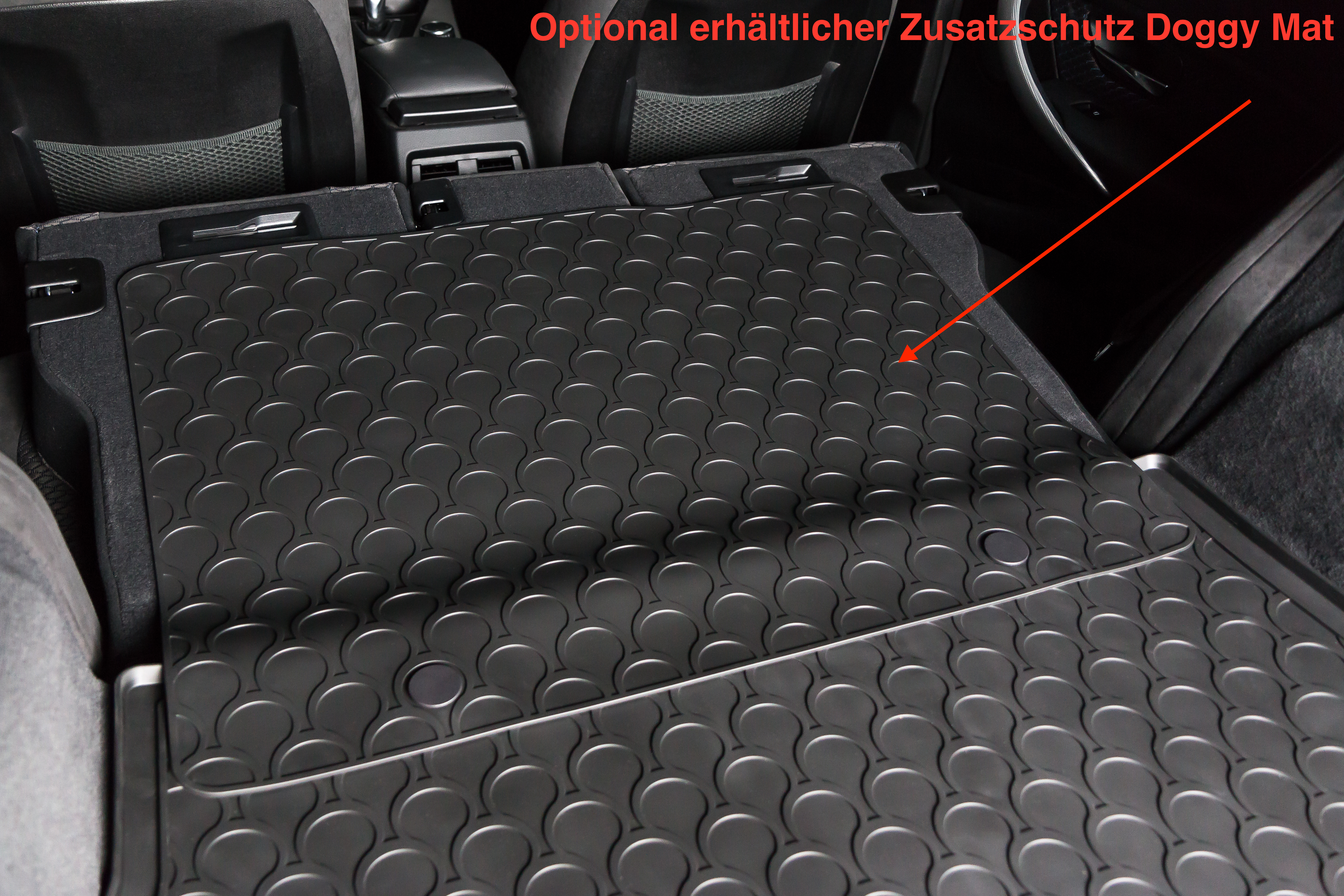 Design Kofferraumwanne passend für Volkswagen Passat Limousine B8 ab BJ.  11.2014> für unteren (tiefen) Ladeboden ohne Ersatzrad Kofferraummatte  passgenau mit erhöhtem Rand