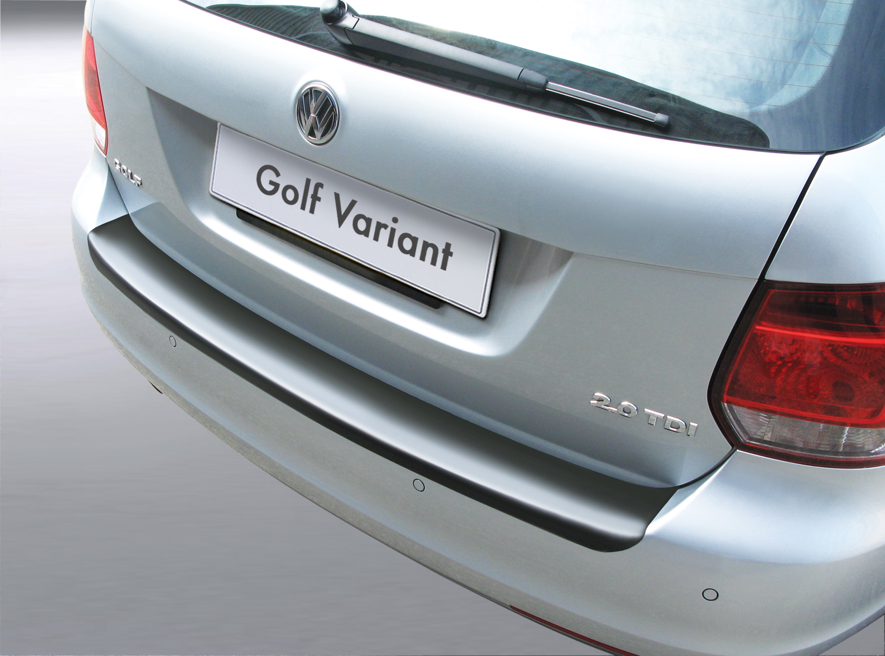 Ladekantenschutz mit Abkantung passend für VW Golf VI 6 Variant (Kombi) ab  BJ. 06.2009 bis 05.2013 ABS Farbe schwarz