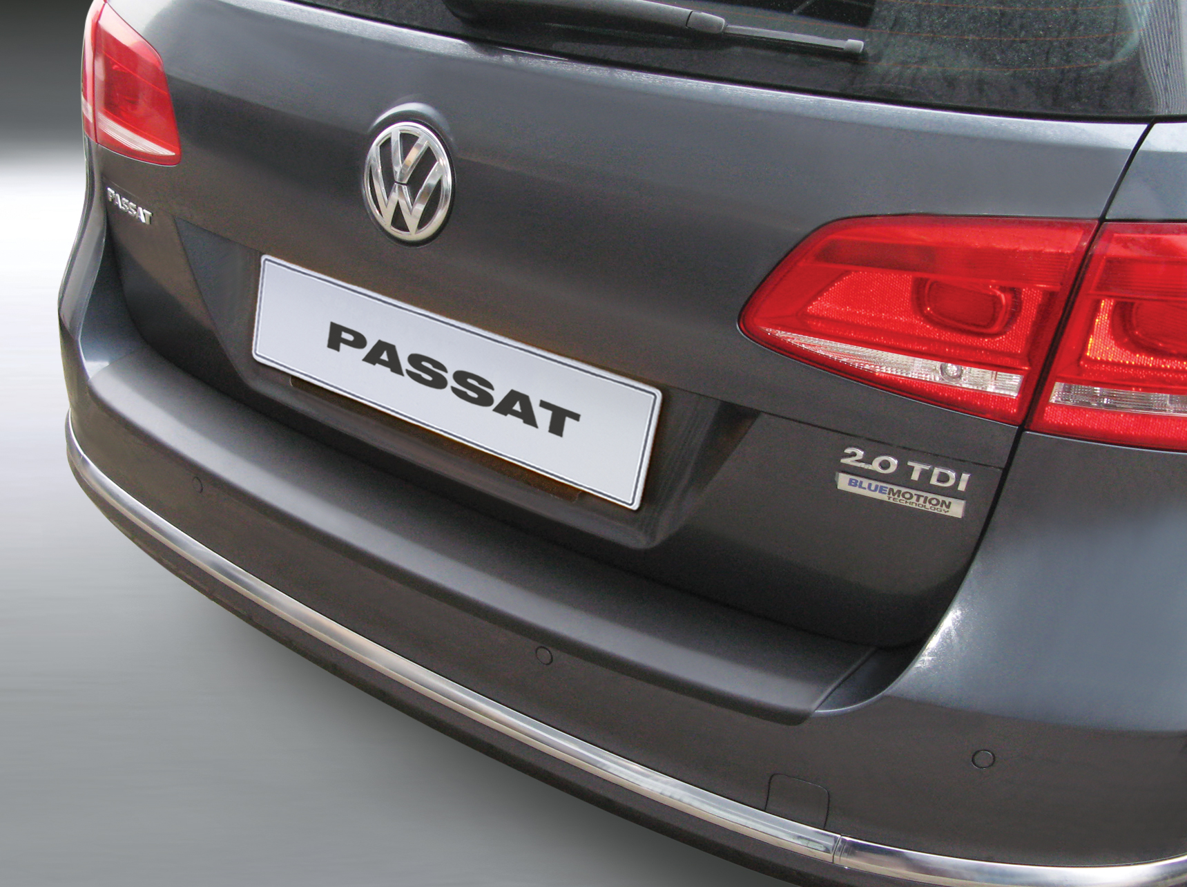 Ladekantenschutz mit Abkantung passend für Volkswagen Passat Variant B7  (Kombi) VW ab BJ. 11.2010 bis 10.2014 (nicht für Alltrack) ABS Farbe schwarz