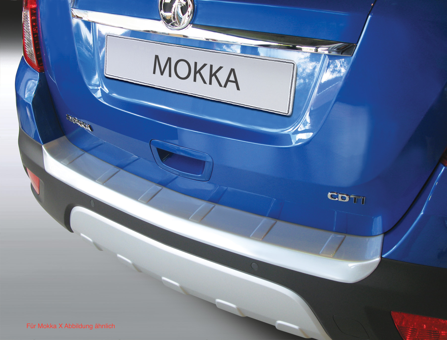 Ladekantenschutz mit Abkantung für Opel Mokka X Edelstahl ab Bj
