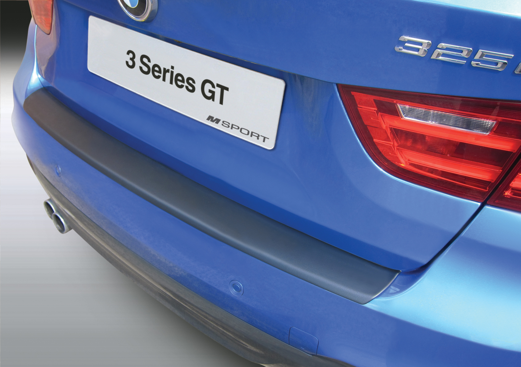 Ladekantenschutz mit Abkantung passend Turismo Gran 03.2013> M ab BJ. (nur für mit ABS BMW Paket schwarz 3er M-Paket) | Farbe Fahrzeuge für mit Aroba F34