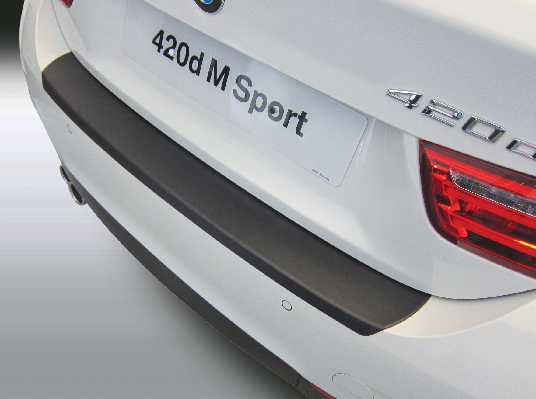 Ladekantenschutz mit Abkantung passend Aroba F36 4er schwarz Paket) Gran mit ABS ab BMW BJ. M Fahrzeuge für M-Paket Coupe (nur 04.2014> mit | für Farbe
