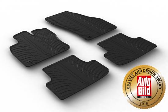Design Gummi Fußmatten mit erhöhtem Rand passend für Seat Ateca