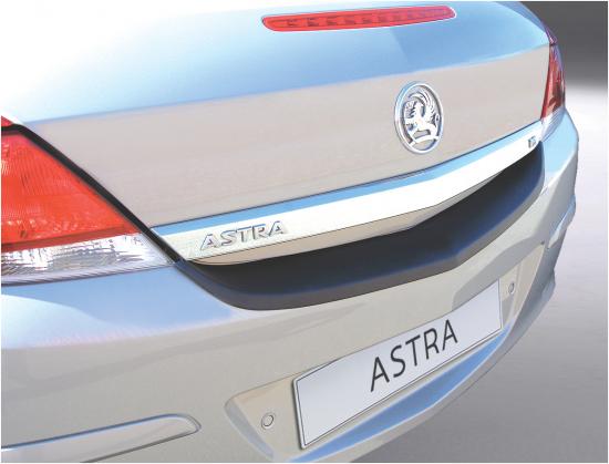 Ladekantenschutz mit Abkantung passend für Opel Astra H Twin Top (Cabrio)  ab BJ. 05.2006 bis 11.2006 ABS Farbe schwarz | Aroba