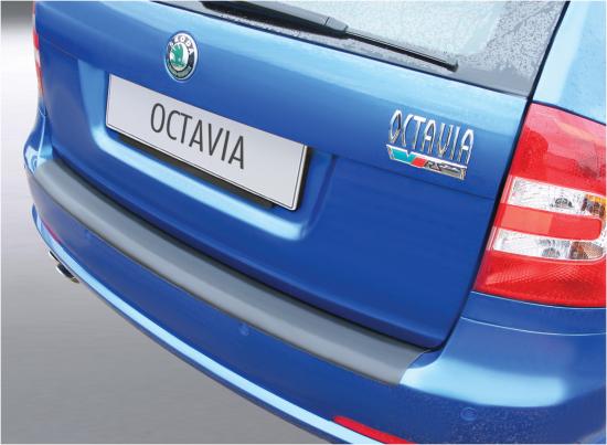 Ladekantenschutz mit Abkantung passend für Skoda Octavia RS Kombi (2.  Generation) ab BJ. 01.2009 bis 05.2013 (nur für RS Kombi) ABS Sonderfarbe  Carbon Optik | Aroba