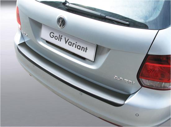 VI ab VW schwarz Abkantung Ladekantenschutz ABS passend mit für 05.2013 Golf 6 | BJ. Aroba Farbe 06.2009 Variant (Kombi) bis